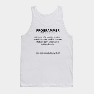 Programmer Dictionary Entry Tank Top